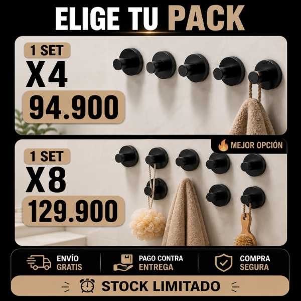 ANCORA — Cuelga Todo Sin Taladrar. Lleva x8 con Descuento.