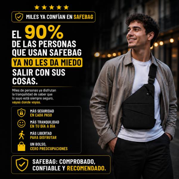 Safebag: Protección anti-robos y libertad de movimiento. Lleva la 2da unidad con Descuento