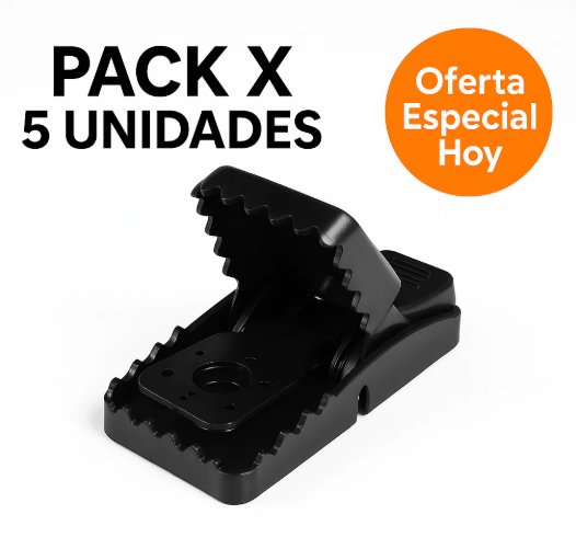 Trampa para Ratones Reutilizable x5 – Controla Plagas Sin Veneno y Sin Ensuciarte🎁Envío Gratis