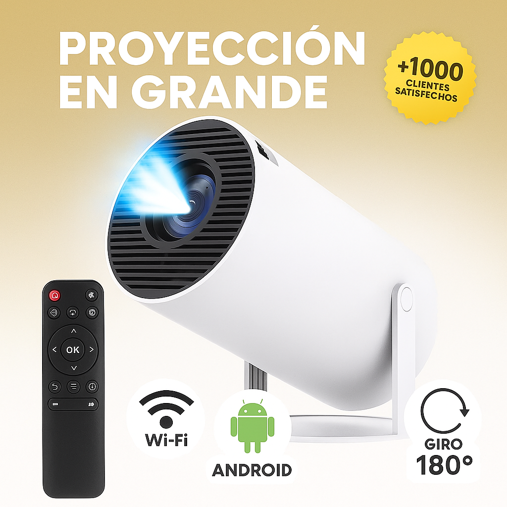 HY300: Proyector 4K compacto para cine, gaming y trabajo🎁Envío Gratis