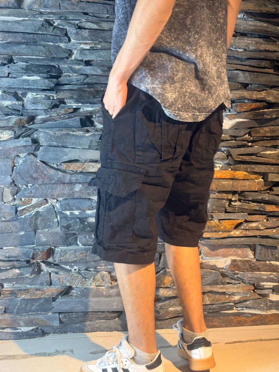 Pantaloneta Cargo Drill Licrado Calidad Premium- Bolsillos Laterales 🎁ENVIO GRATIS