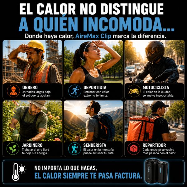 AireMax Clip - El Calor Ya No Tiene Por Qué Detenerte 🛡️Garantía 30 días