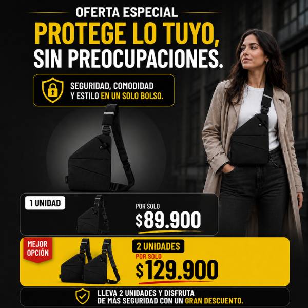 Safebag: Protección anti-robos y libertad de movimiento. Lleva la 2da unidad con Descuento