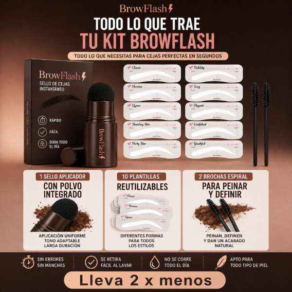 BrowFlash – Cejas Perfectas en Segundos | Lleva 2 con Descuento