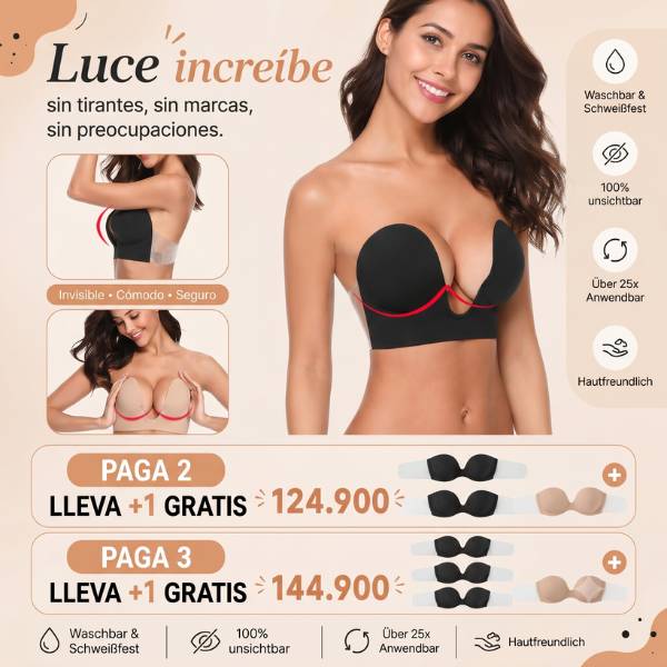 Bellini® Brassier Adhesivo Sin Tirantes — Efecto Push-Up y Realce Natural | 🎁Paga 2 Lleva 3