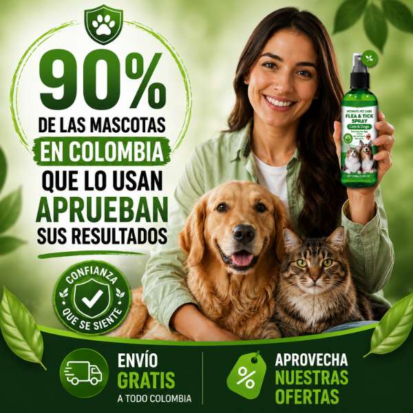 Flea & Tick Spray Natural — Protege a tu mascota de pulgas y garrapatas al instante | Envío Gratis