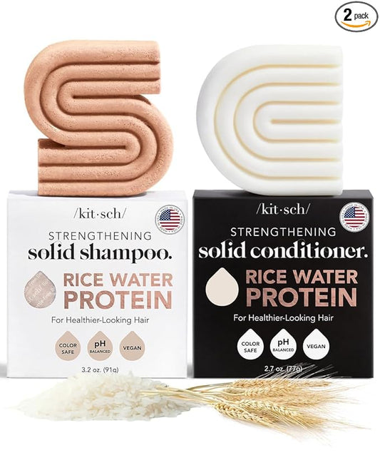 Cabello con aspecto más fuerte y brillo natural: el poder nutritivo del Agua de Arroz en barras🎁Envío Gratis