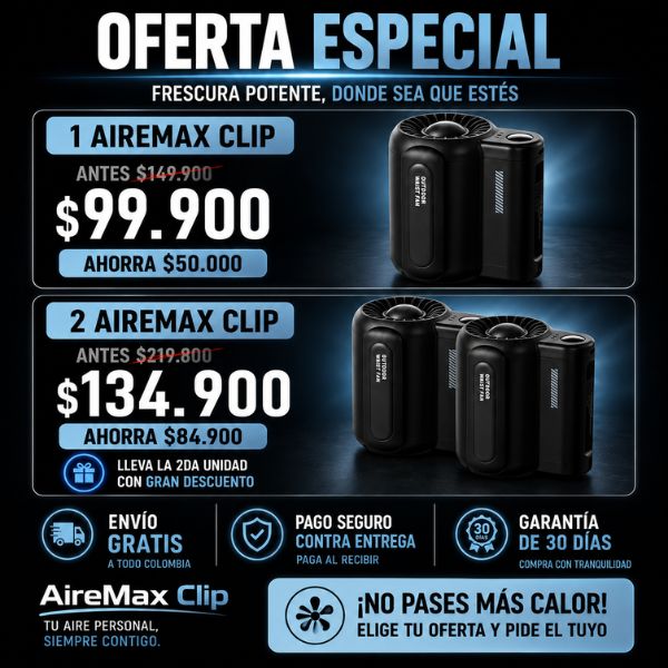 AireMax Clip - El Calor Ya No Tiene Por Qué Detenerte 🛡️Garantía 30 días