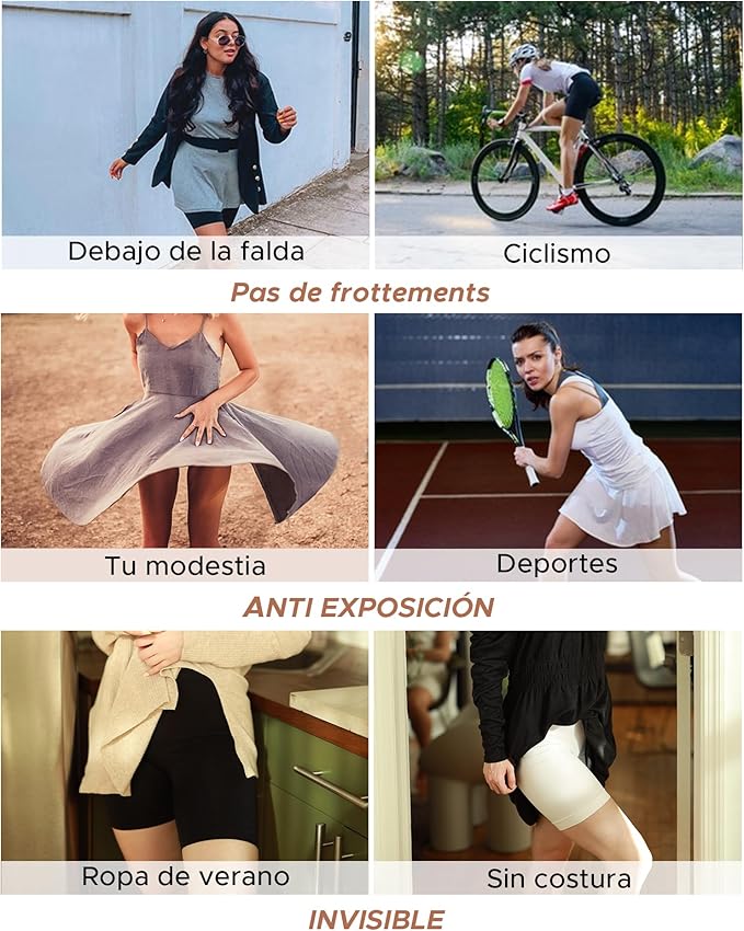 Shorts Seda Ice™ | Efecto ZeroRoce-Calidad Premium-Pack x 3 Unid. (Beige-Negro-Camel)