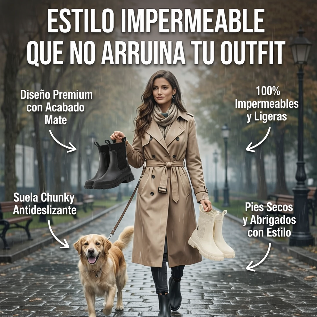 Botas  Chelsea Waterproof: Edición Lluvia🎁Envío Gratis-Paga en Casa