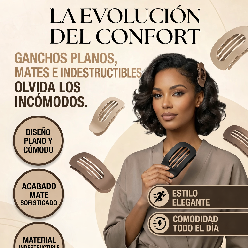 Set 4 Pinzas Planas Premium (Acabado Mate Soft-Touch)