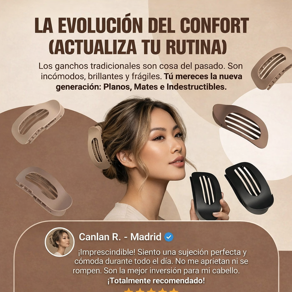 Set 4 Pinzas Planas Premium (Acabado Mate Soft-Touch)