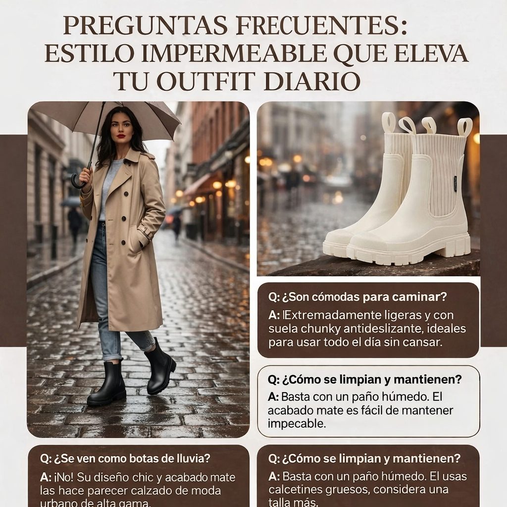 Botas  Chelsea Waterproof: Edición Lluvia🎁Envío Gratis-Paga en Casa
