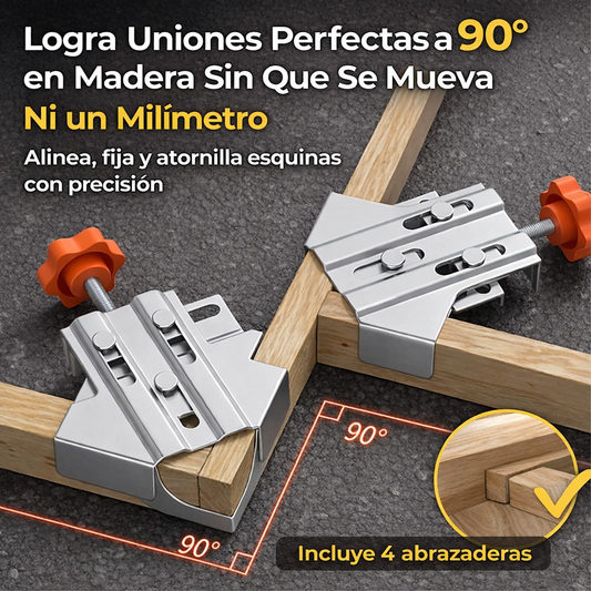 Abrazaderas de Carpintería 90° SteelGrip – Ensambles Perfectos en Segundos (Pack x4) por $139.900