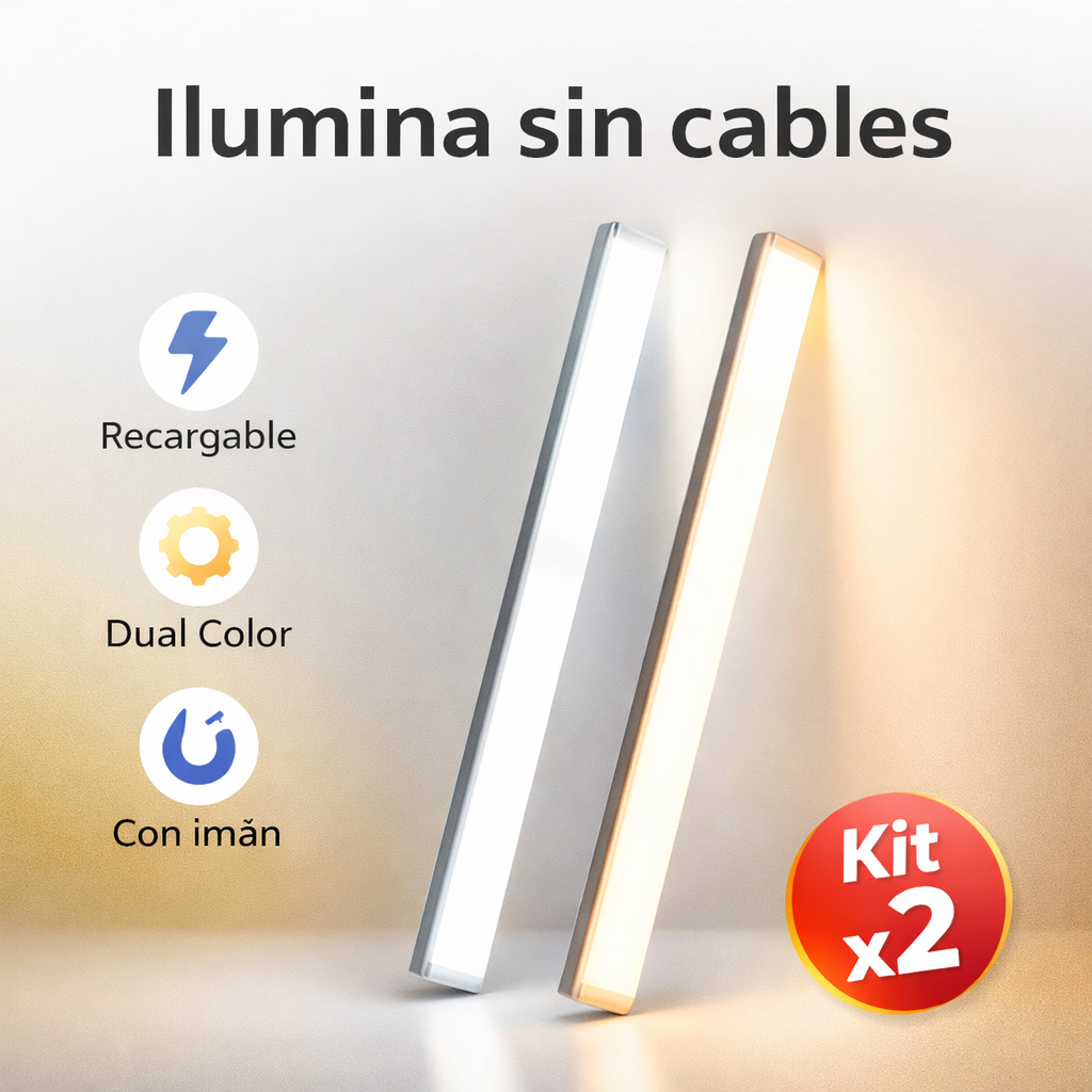 LuxSensor Plus™: Barras LED Inteligentes de 50cm-Kit x2 Luces $119.900