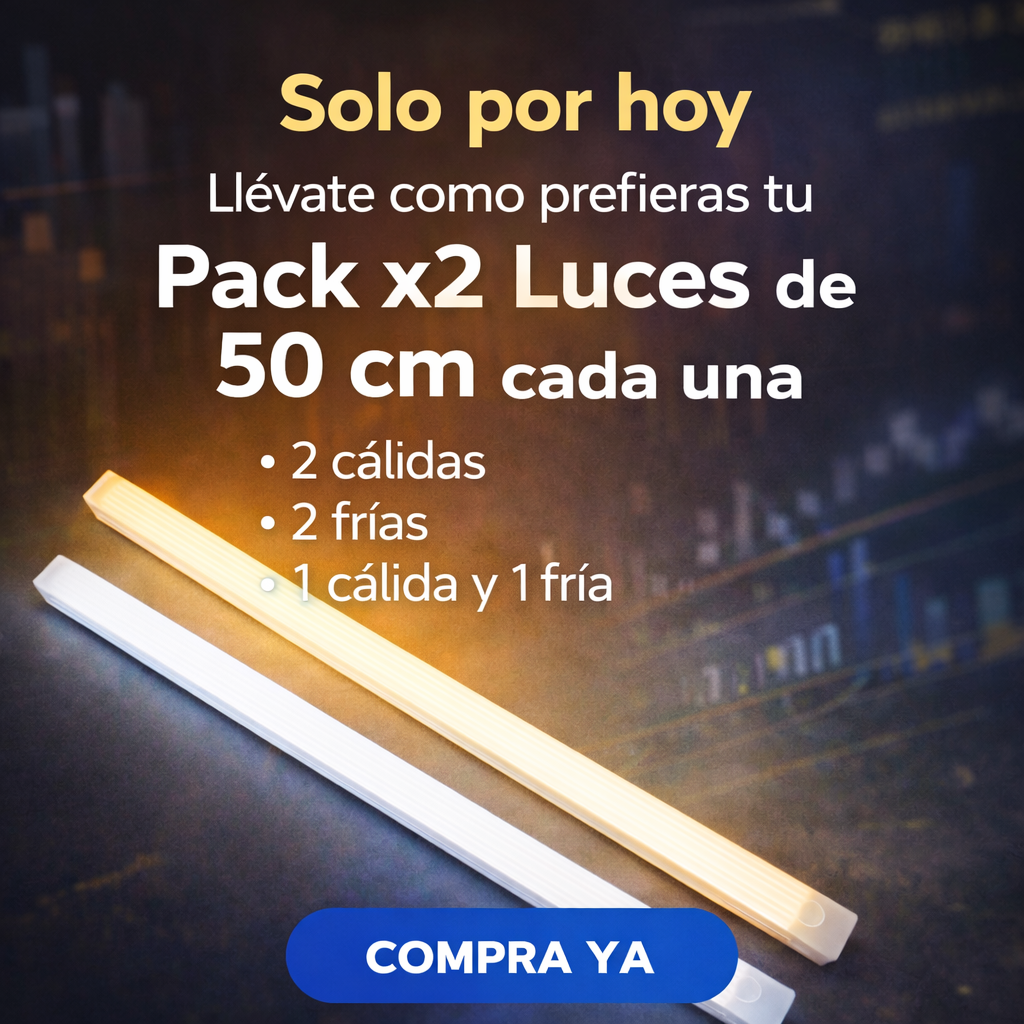 LuxSensor Plus™: Barras LED Inteligentes de 50cm-Kit x2 Luces $119.900