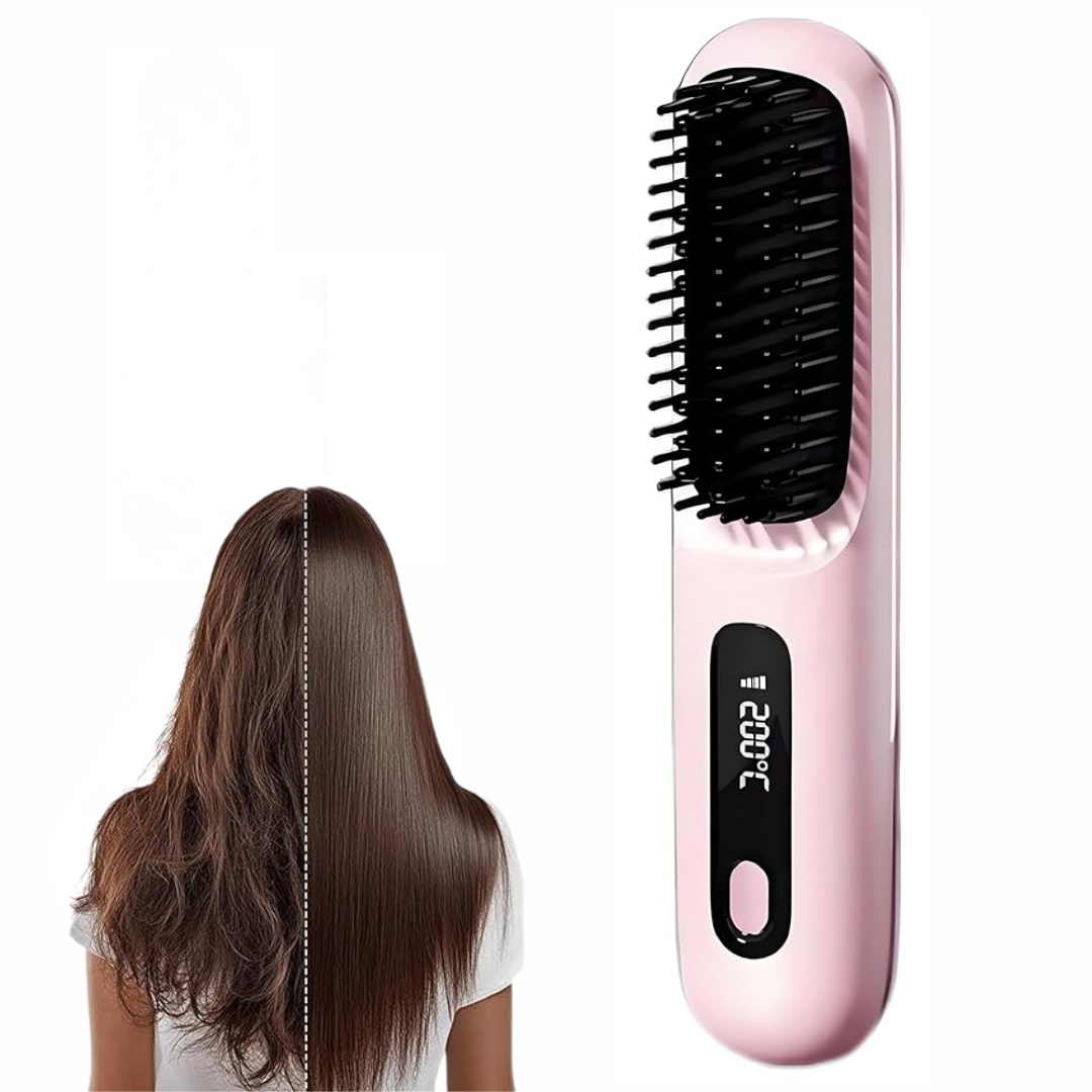 Freedom Brush Numoya: Cepillo Alisador de Cabello Inalámbrico Anti Frizz🎁Envío Gratis