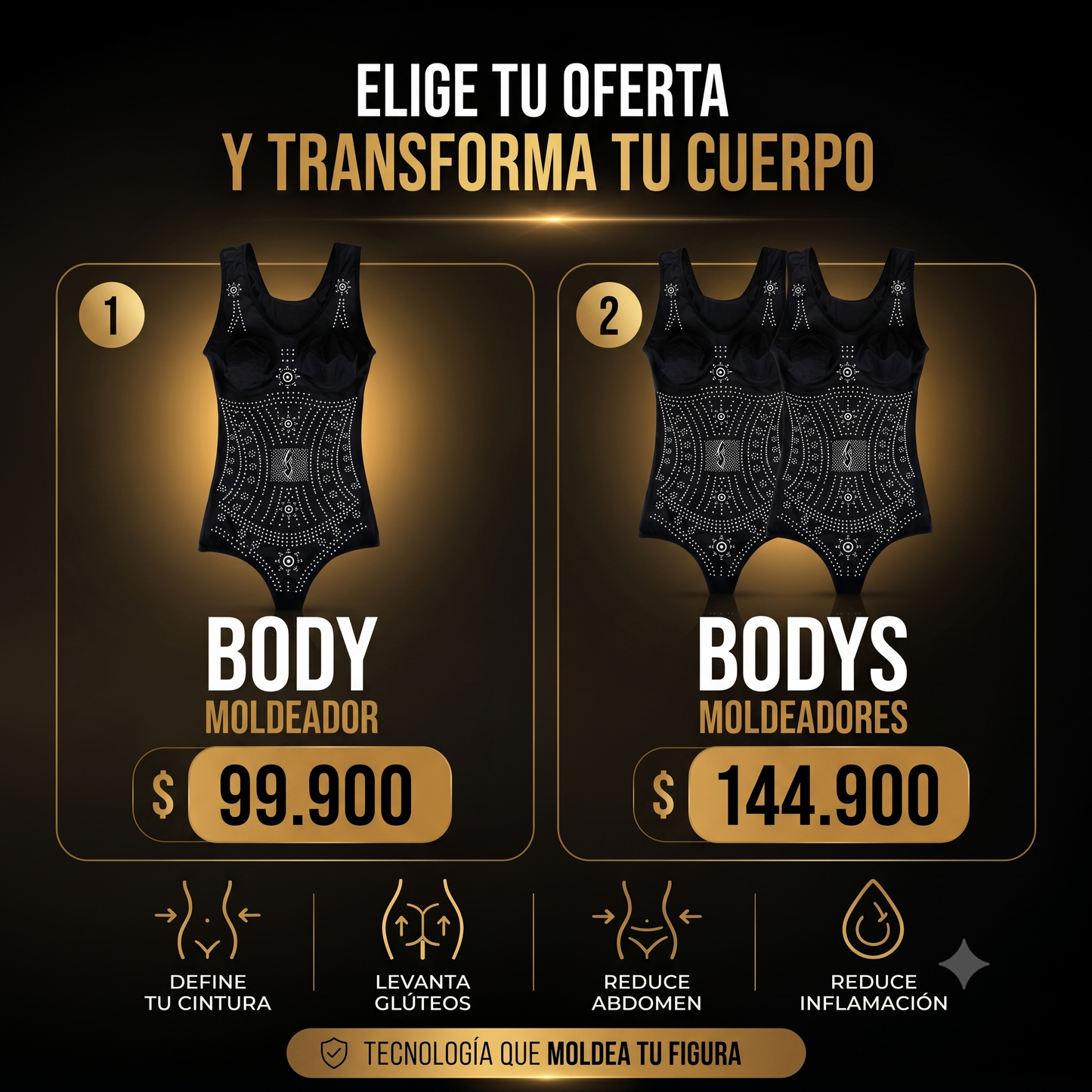 Body Moldeador - Reduce Abdomen y Moldea tu Figura - 🎁Lleva 2 con Dcto