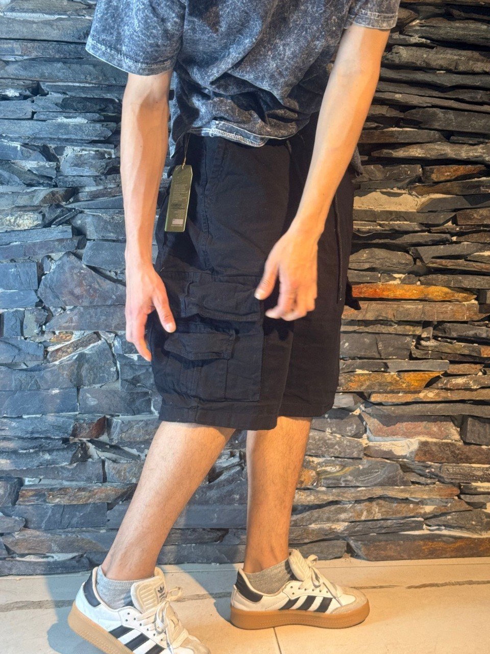 Pantaloneta Cargo Drill Licrado Calidad Premium-  Bolsillos Laterales 🎁ENVIO GRATIS