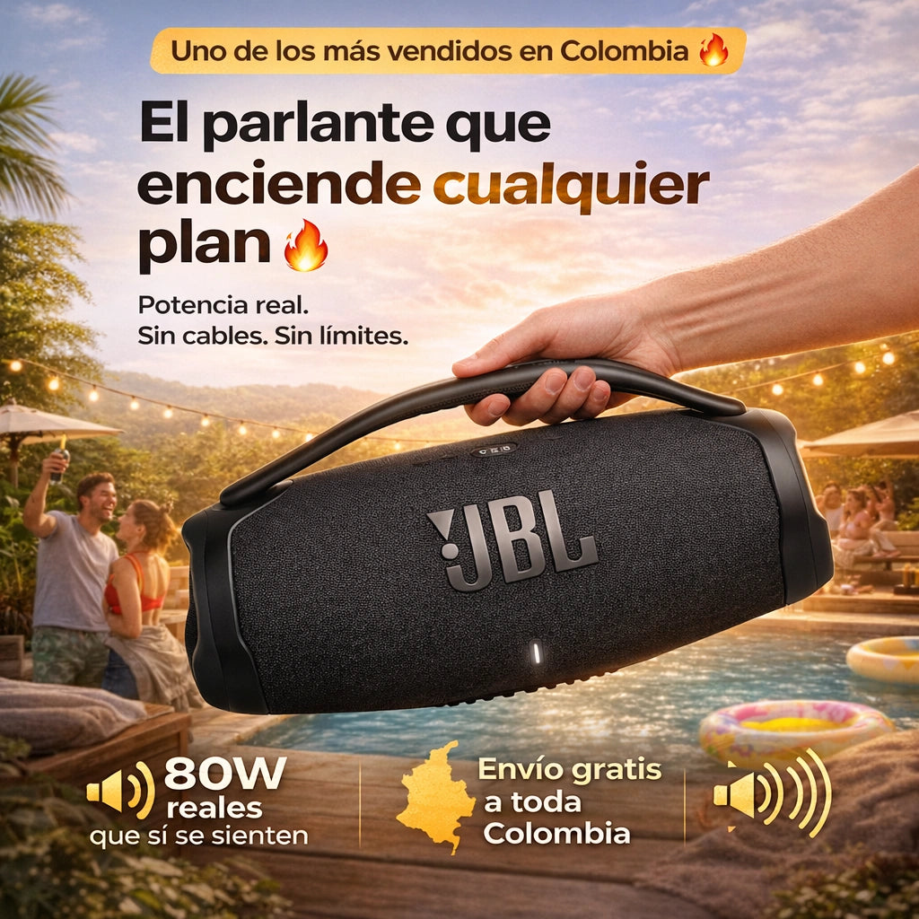 Parlante Boombox 3-Sonido Potente tipo Fiesta en Cualquier Lugar🎁Paga en Casa